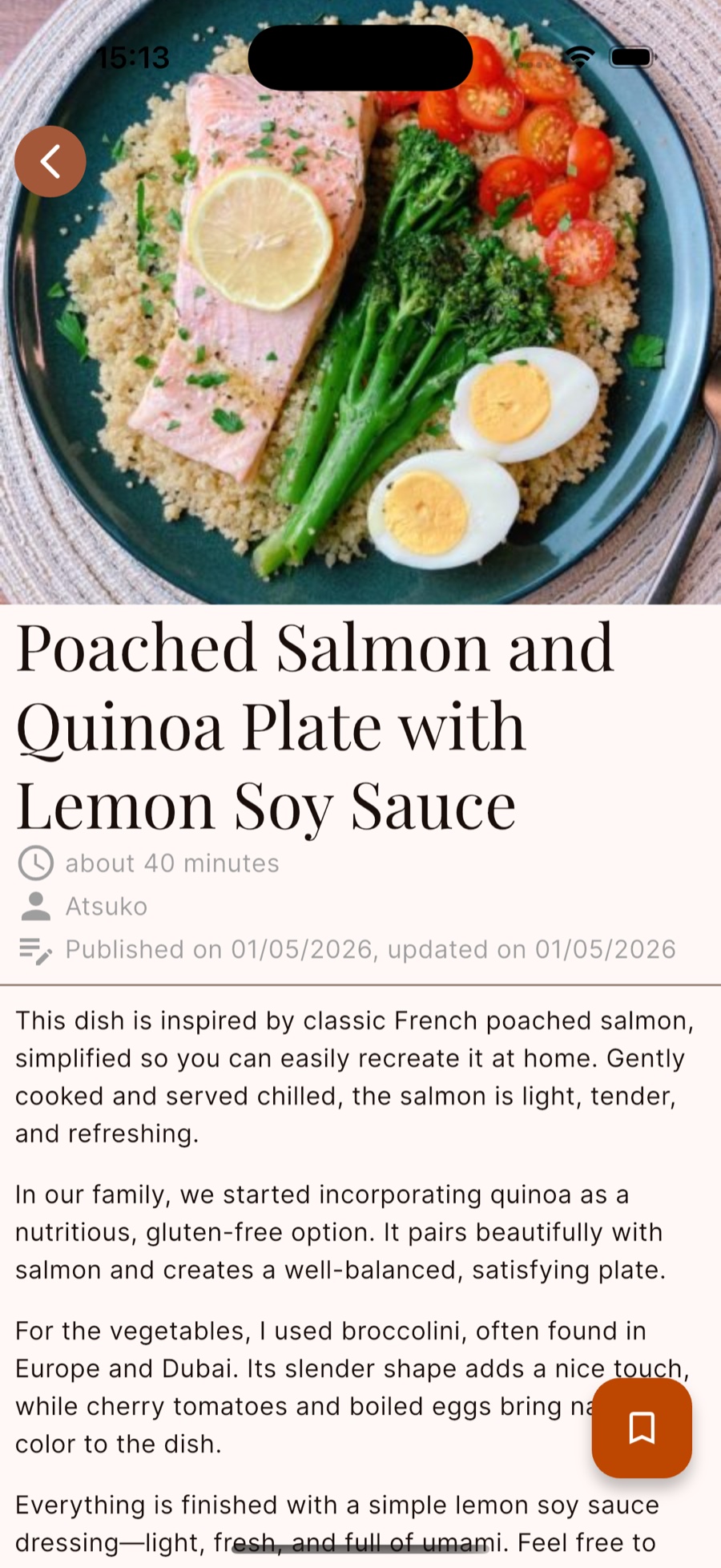 Step-by-step cooking mode